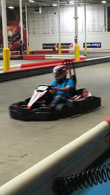 justin on the racing track